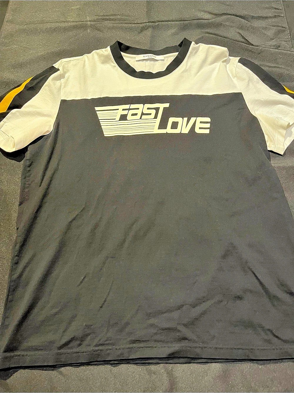 Givenchy Fast Love Colorblocked T-Shirt Black & White XXL